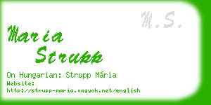 maria strupp business card